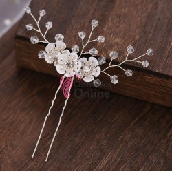 Ac metalic pentru par ACM045AA Floricele cu Strasuri 